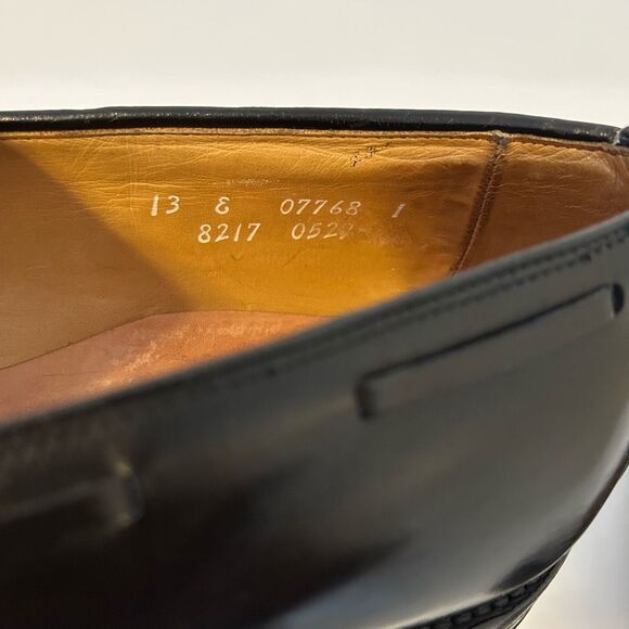 ALLEN EDMONDS GRAYSON Mens BLACK LEATHER TASSEL LOAFERS DRESS SHOES SZ 13 E USA - Picture 13 of 13